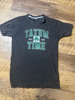Celtics Boys Tatum Time Graphic Short Sleeve Tee - Black & Green large